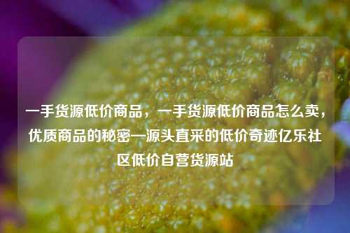 一手货源低价商品，一手货源低价商品怎么卖	，优质商品的秘密—源头直采的低价奇迹亿乐社区低价自营货源站  第1张