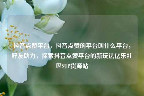 抖音点赞平台，抖音点赞的平台叫什么平台	，好友助力，探索抖音点赞平台的新玩法亿乐社区SUP货源站  第1张